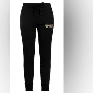 Versace Jeans Collection Black Joggers with Gold Detail , Size 36, USA Size: 0